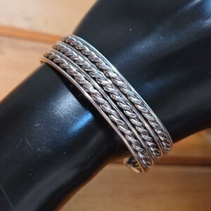 Silver Tone Cuff Bracelet